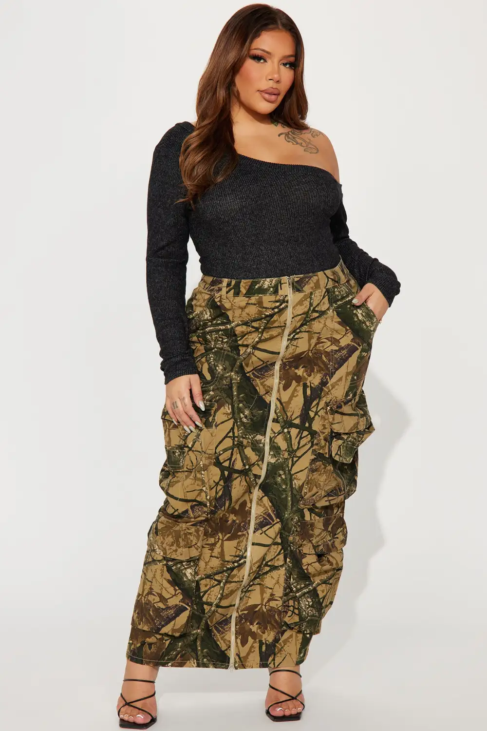 Christine One Shoulder Bodysuit - Black