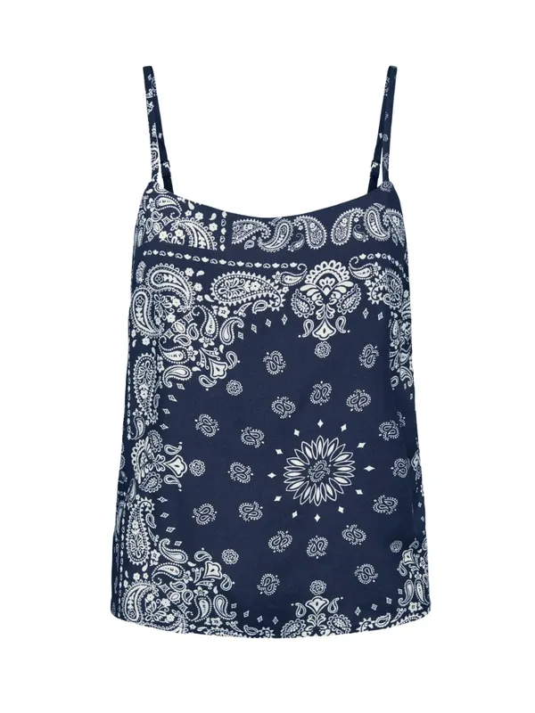 Paisley Print Sleeveless Tank Top