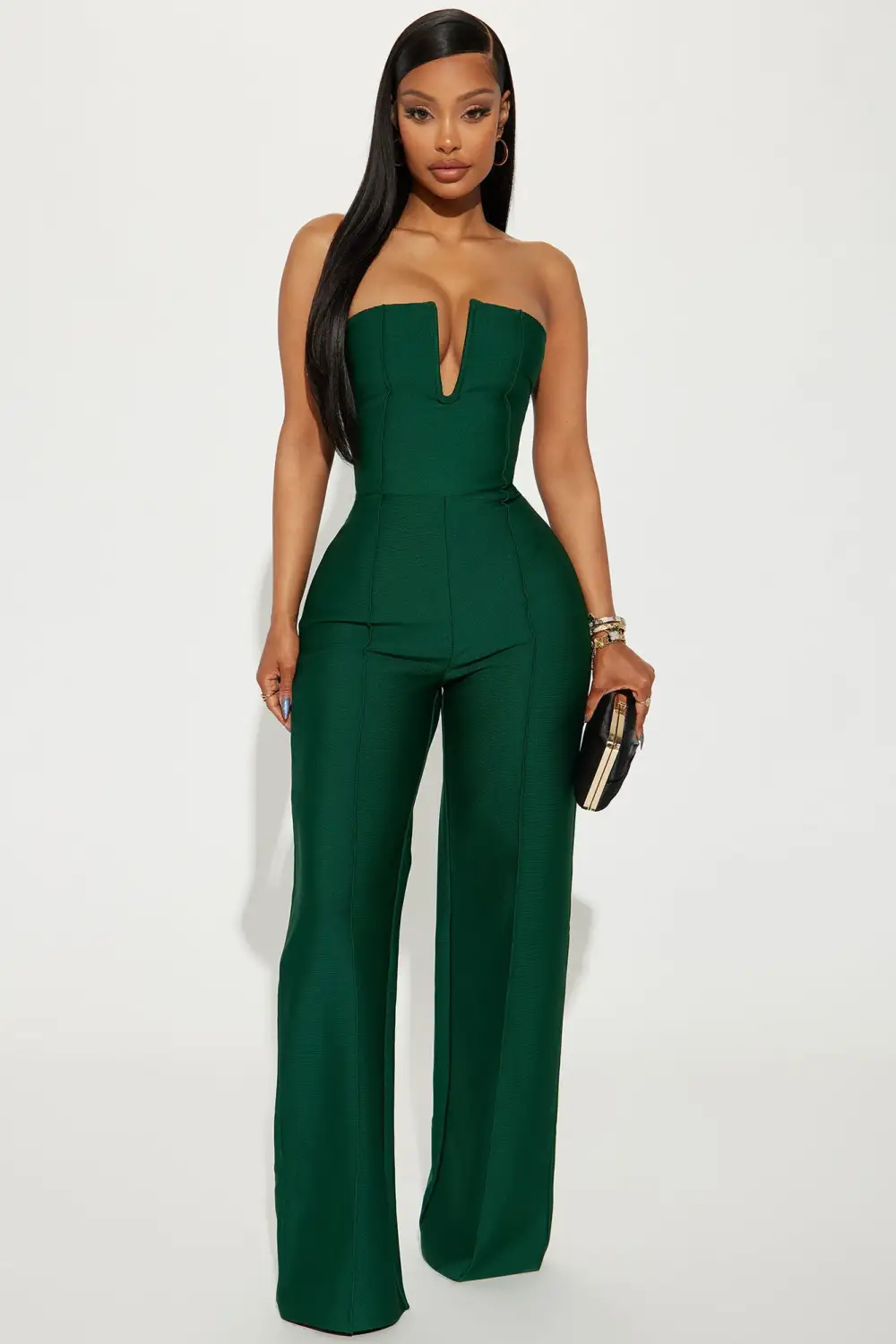 Someone To You Bandage Jumpsuit  - Hunter