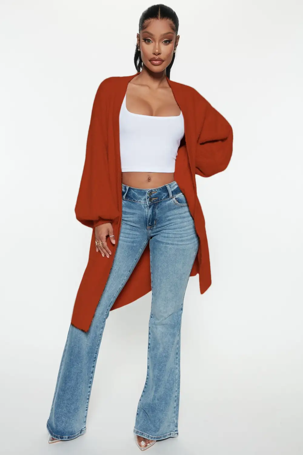 The Lucky One Cardigan - Rust