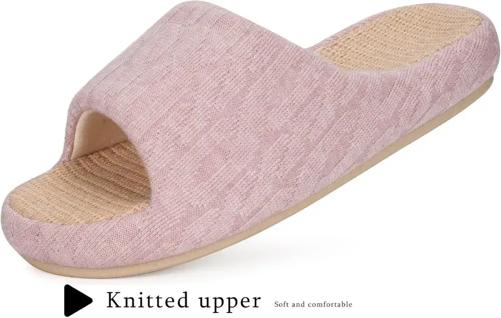 Slippers for Women Memory Foam Open Toe House Slippers Cute Comfy Bedroom Slides Slip on Slippers for Summer Indoor