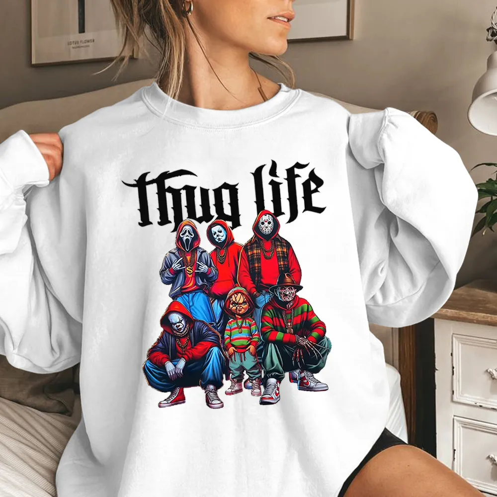 Purple Thug Life Horror Colorful Sweater Long Sleeve Hoodie Of You