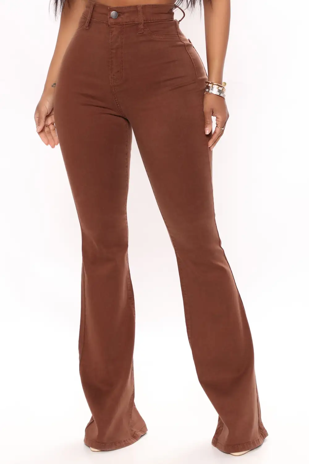 Deep In My Soul Flare Jeans - Brown