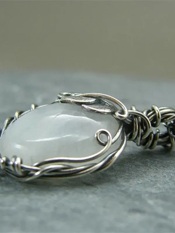 Vintage Wrap Moonstone Necklace