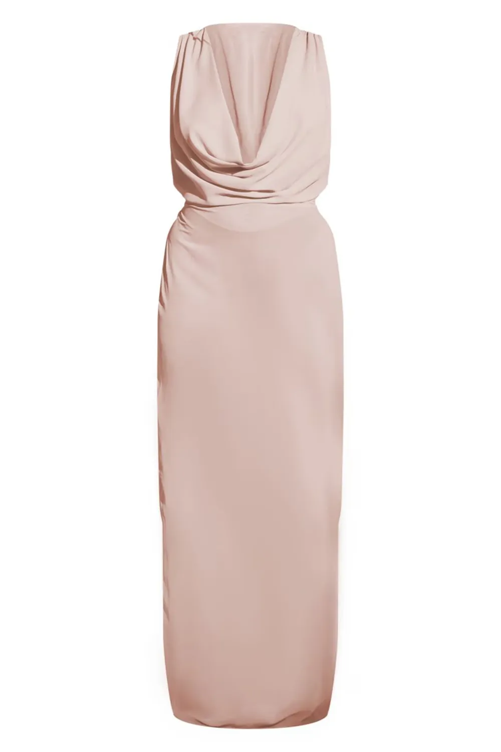 Spring/Summer Pretty Little Thing Sheer Chiffon Cowl Neck Maxi Dress