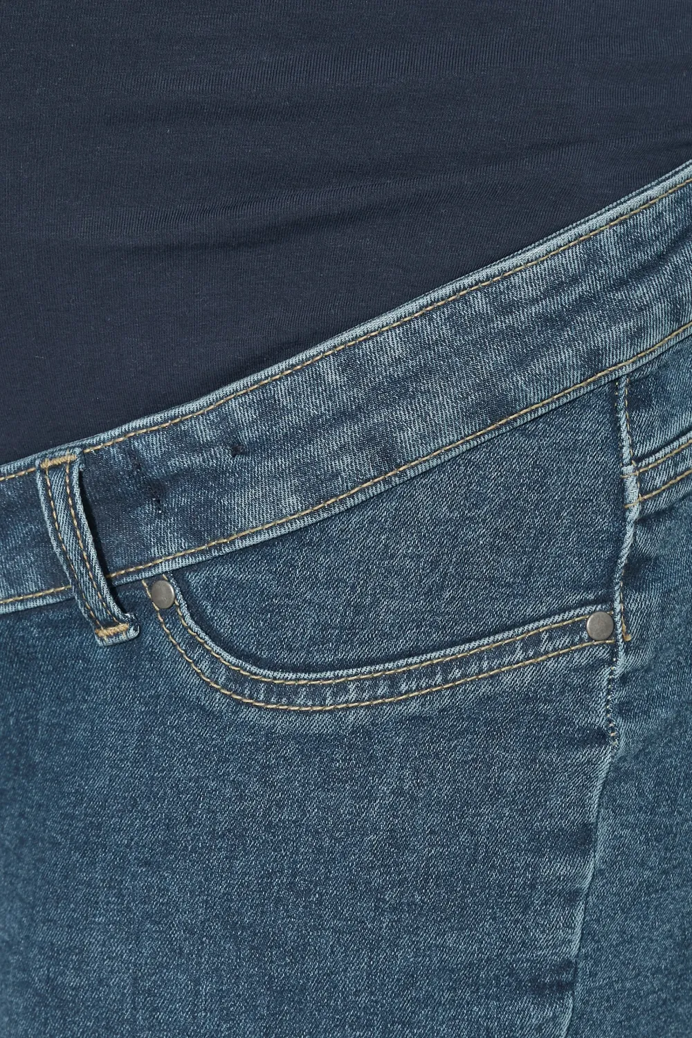 BUMP IT UP MATERNITY Curve Blue Stretch Straight Leg Jeans