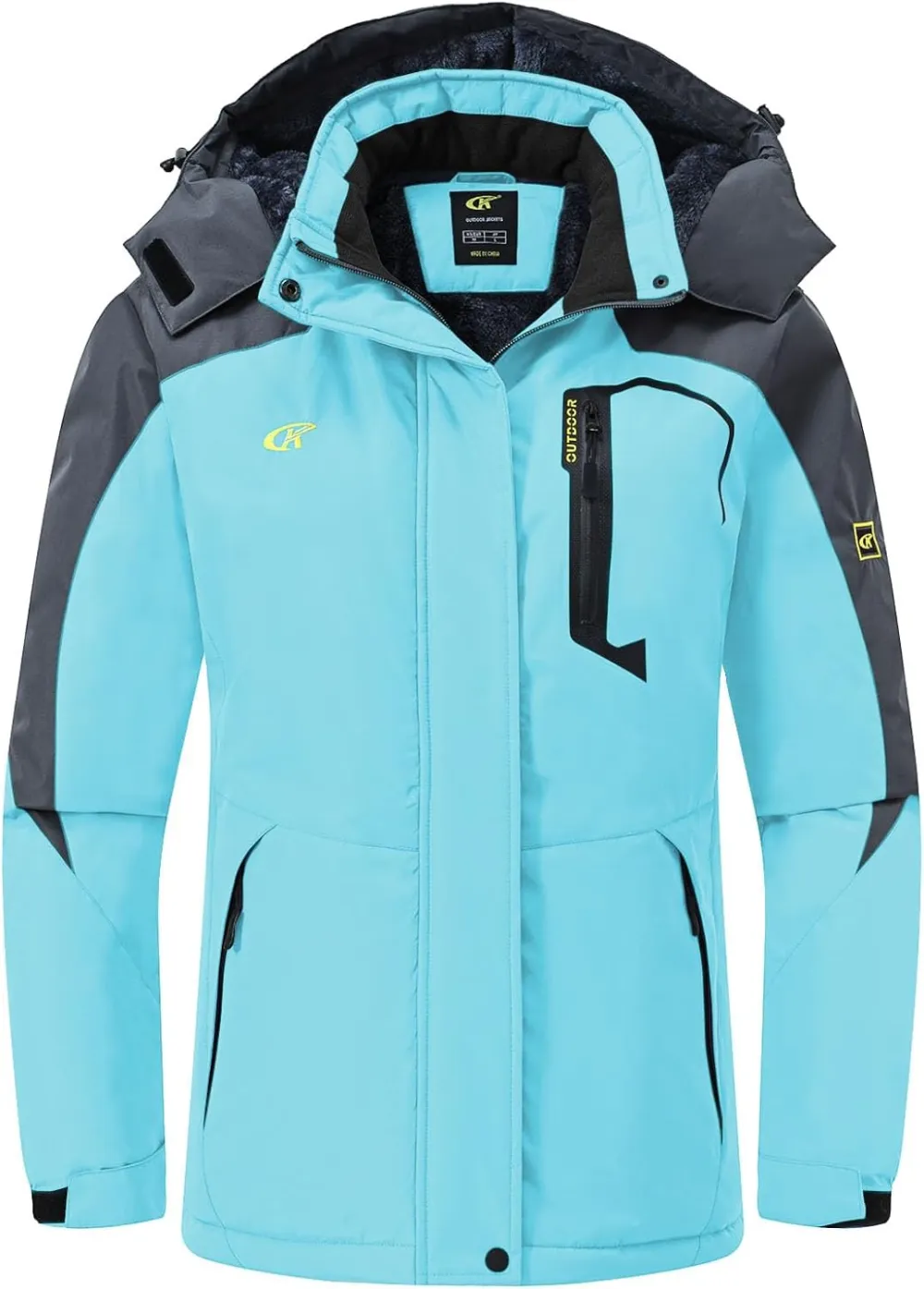 Women's Skiing Snowboarding Jackets Fleece Hood Mountain Snow Coat