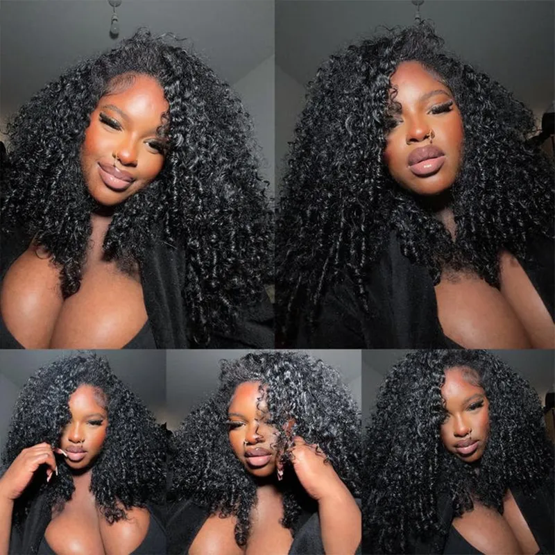 Affordable Burmese Curly Frontal Human Hair Wig Must for Summer Hot Selling 150% Density