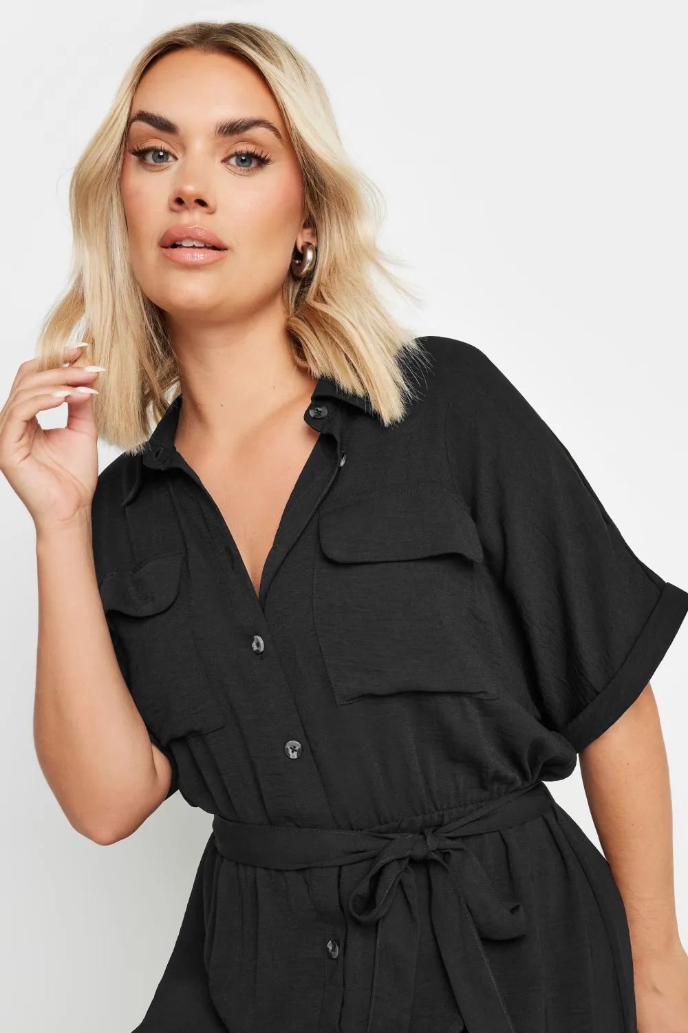 YOURS Curve Black Utility Dress