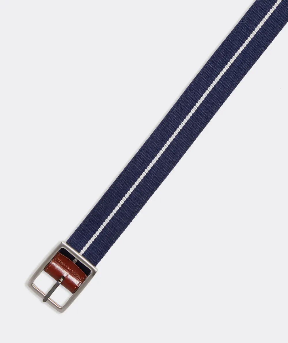 Leather & Webbing Reversible Belt