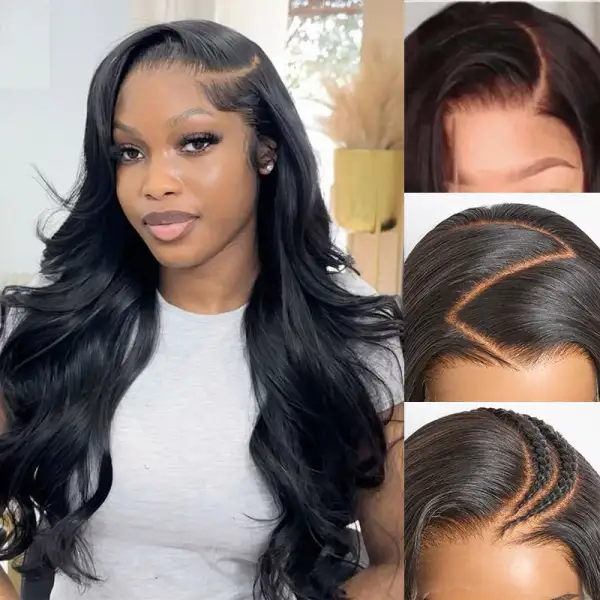Body Wave 13x6 Real HD Lace Undetactable BlendAway Full Lace Frontal Wig 100% Virgin Human Hair
