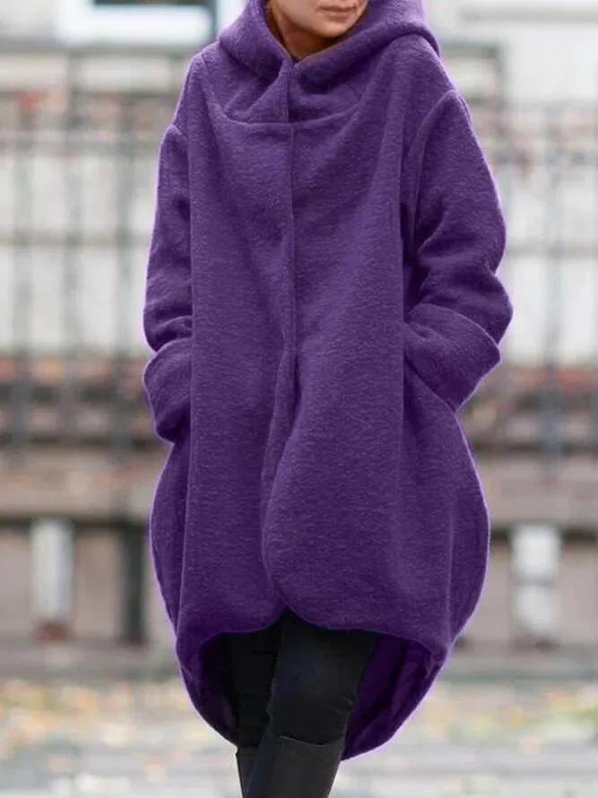 Long Sleeve Pockets Hoodie Jacket
