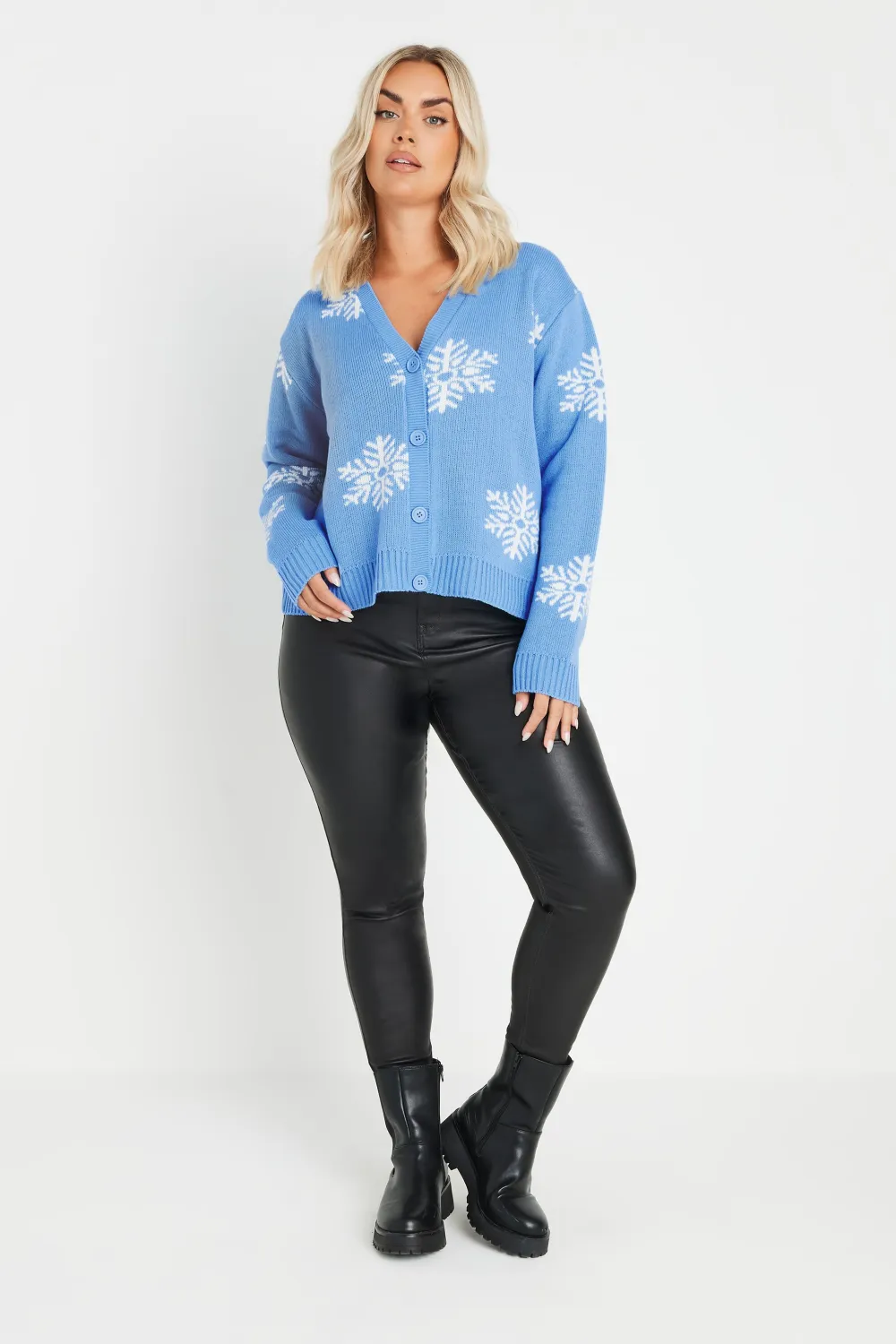 LIMITED COLLECTION Curve Burgundy Red Fairisle Knitted Cardigan