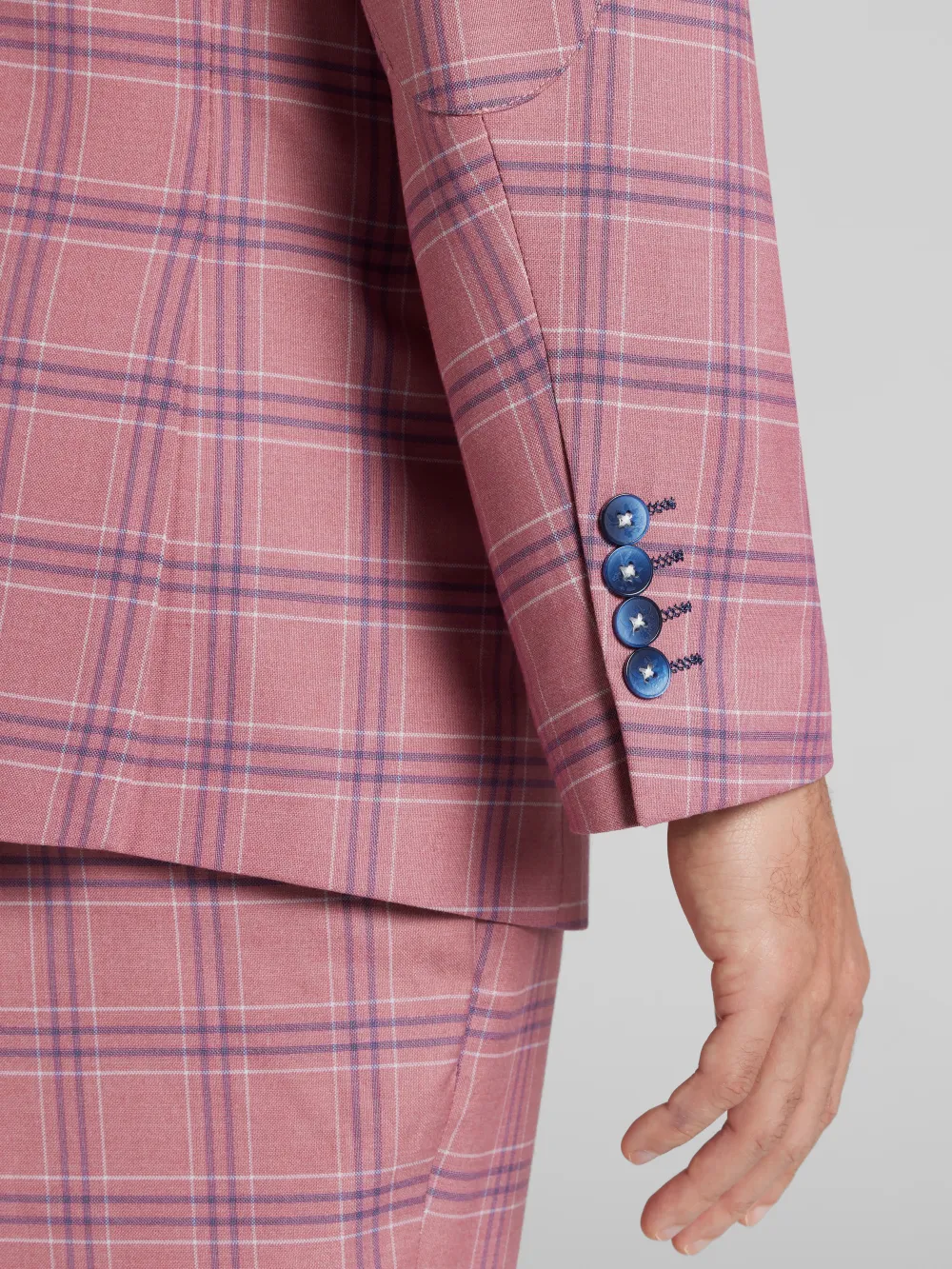 Paisley &Amp; Gray Slim Fit Check Suit Jacket