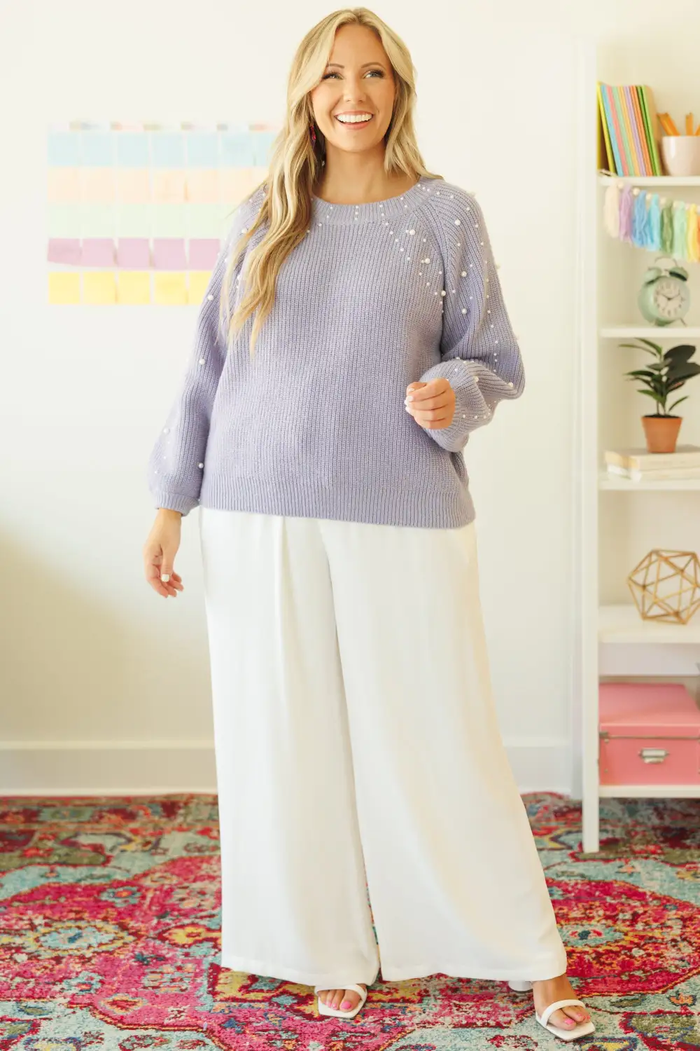 There's A Spark Sweater, Lavender