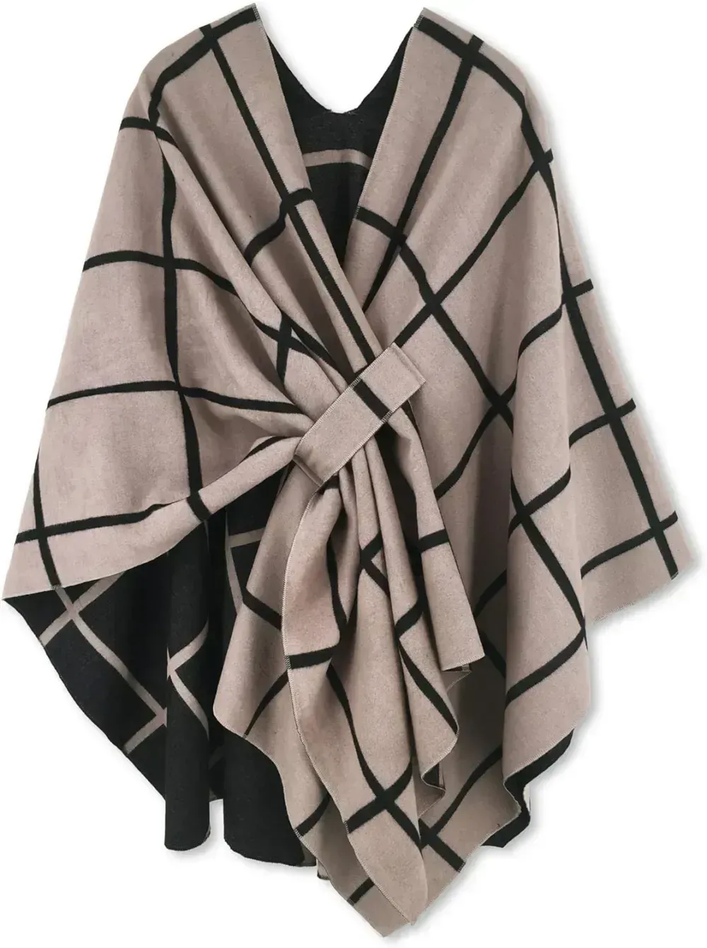 Women's Shawl Wrap Poncho Ruana Cape Open Front Cardigan Shawls for Fall Winter