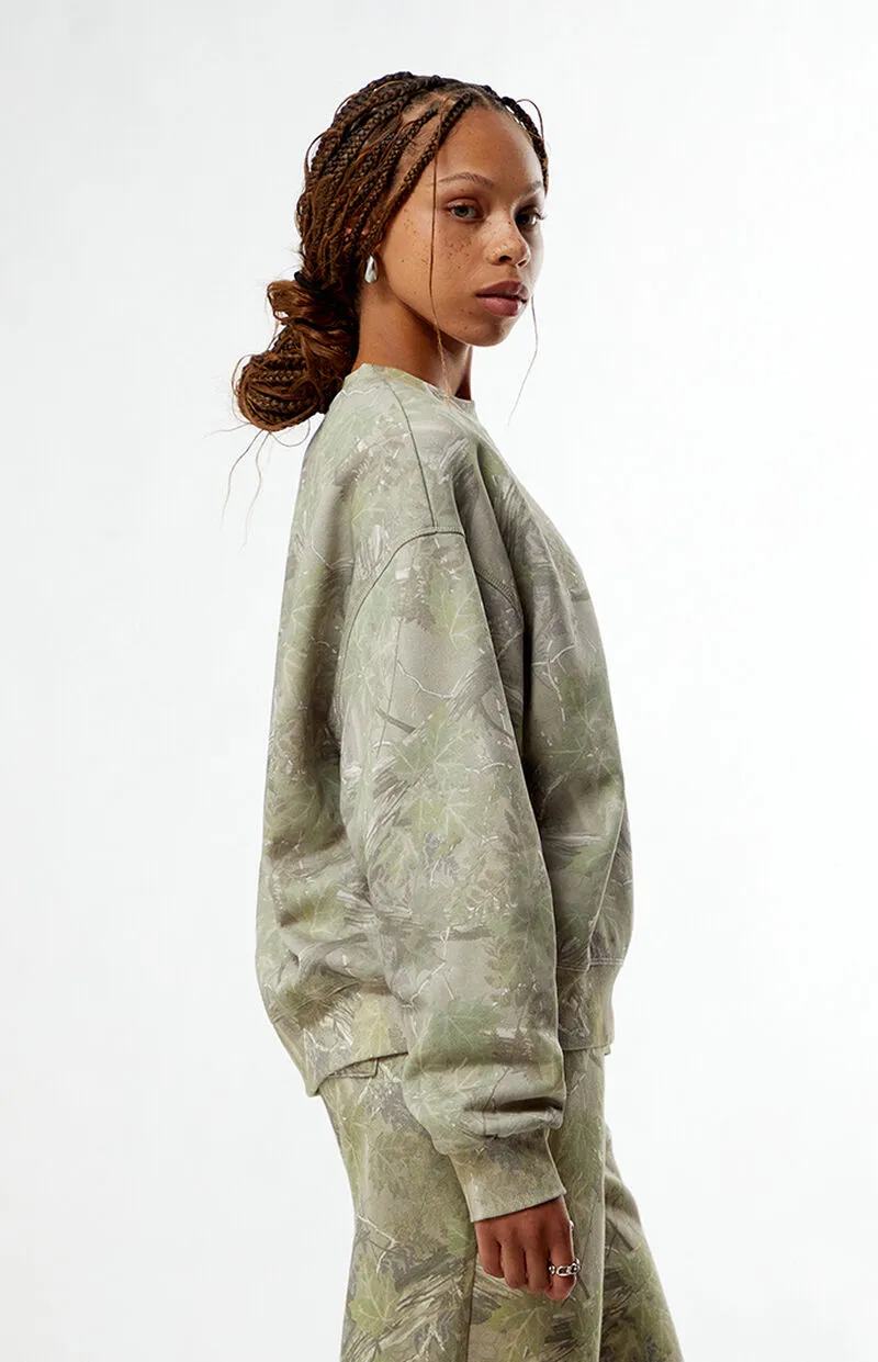 PacSun Tree Camo Crew Neck Sweatshirt