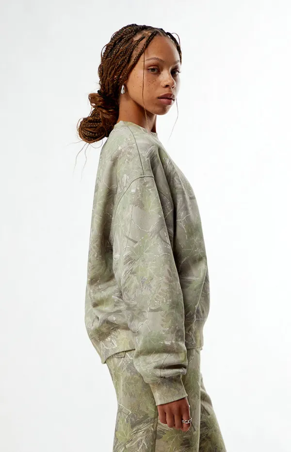 PacSun Tree Camo Crew Neck Sweatshirt