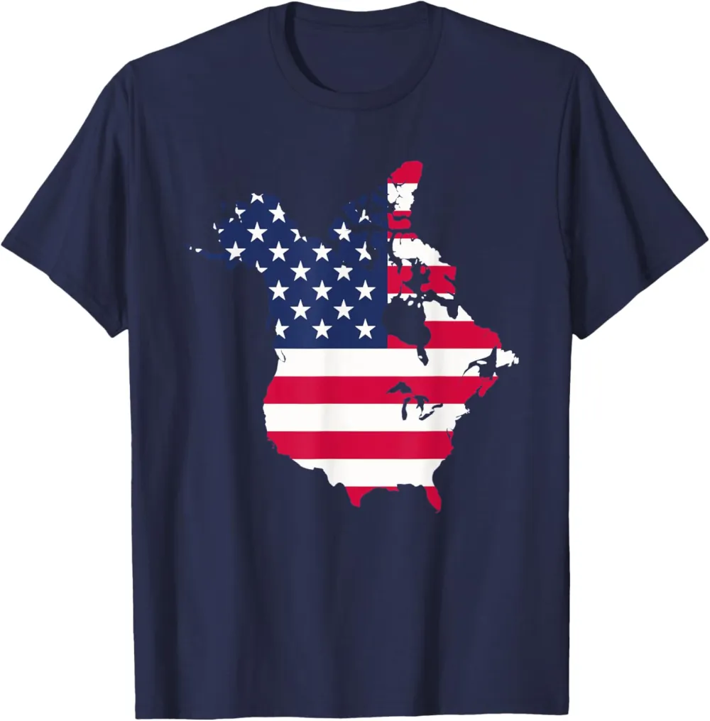Canada 51st Us State American Flag T-Shirt