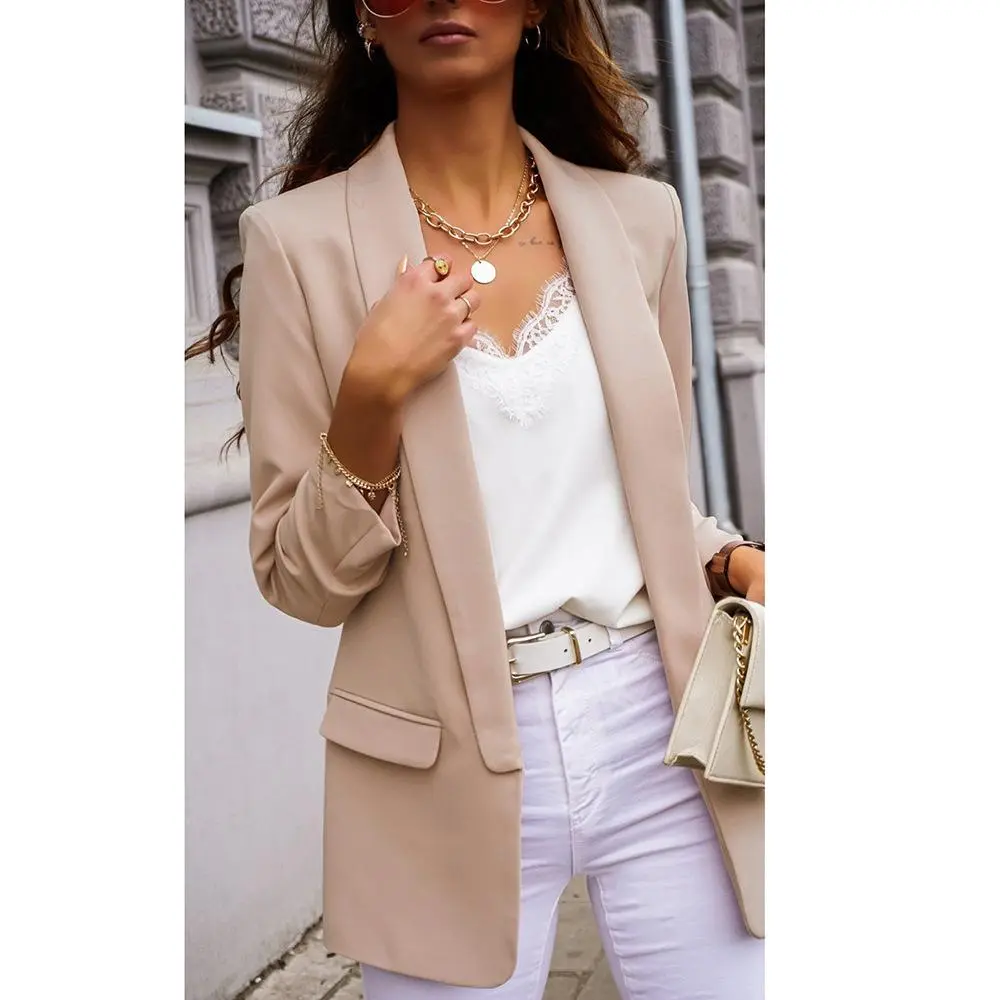 Casual Solid Color Slim Coats