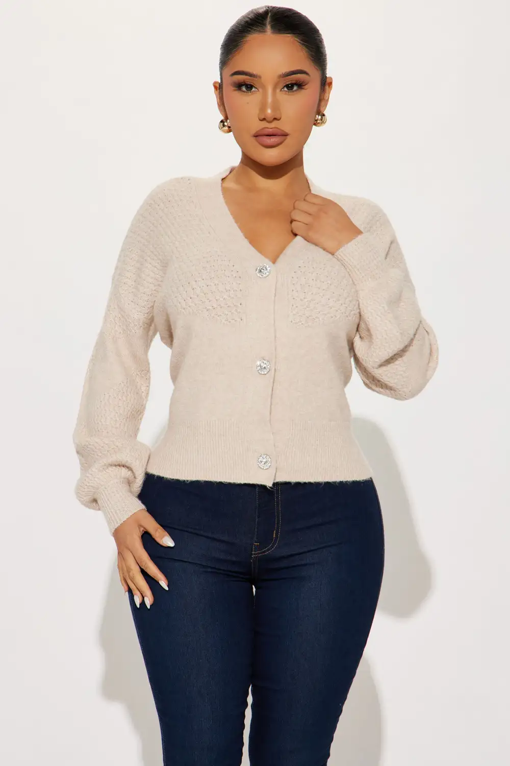 Don't Kill My Vibe Cardigan - Oatmeal