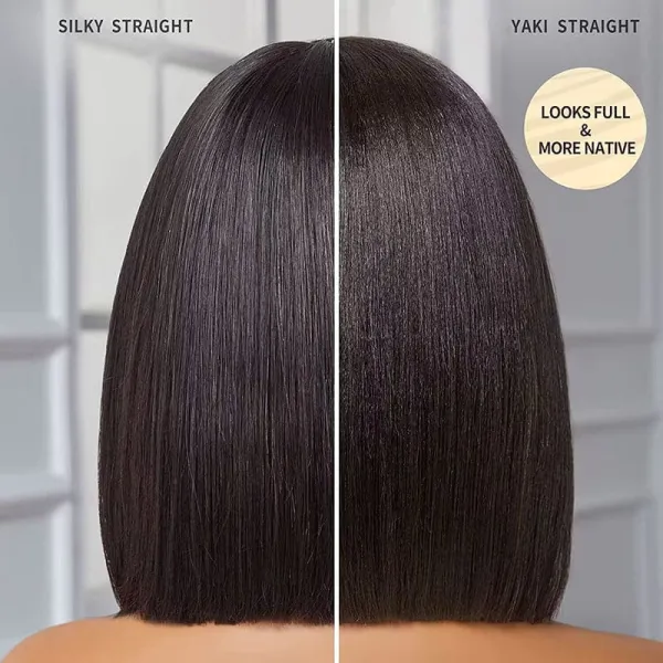 Sterly HD Lace Wear And Go Glueless Bob Wigs With Bang 4×4/13×6 Yaki Straight Bob Wigs