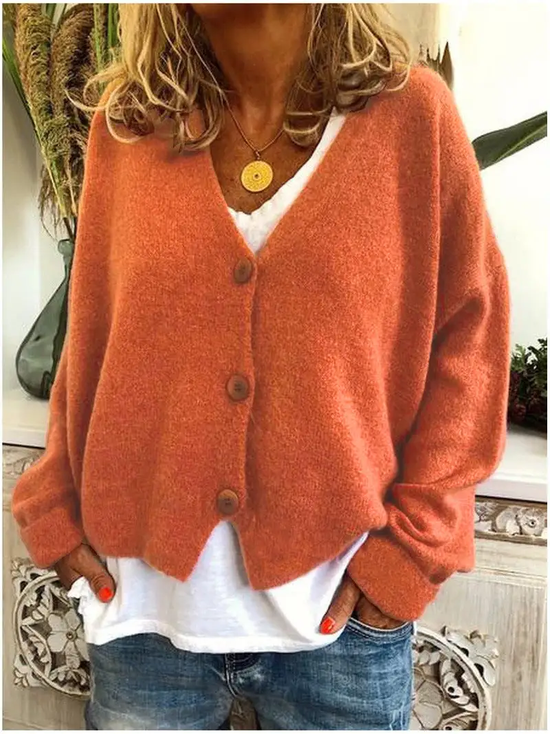 loose sweater knitted cardigan