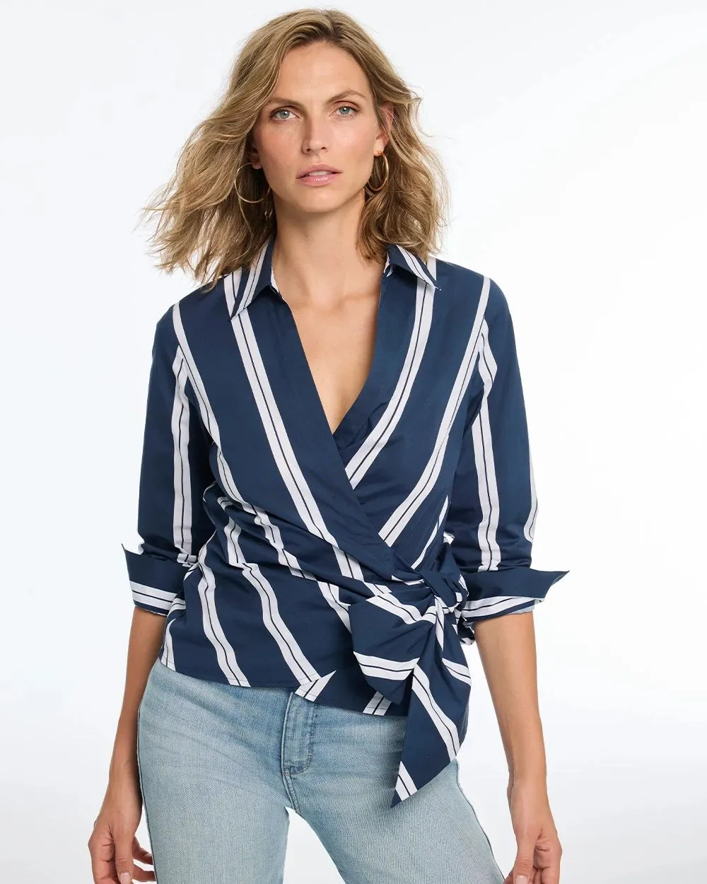 Surplice Poplin Shirt