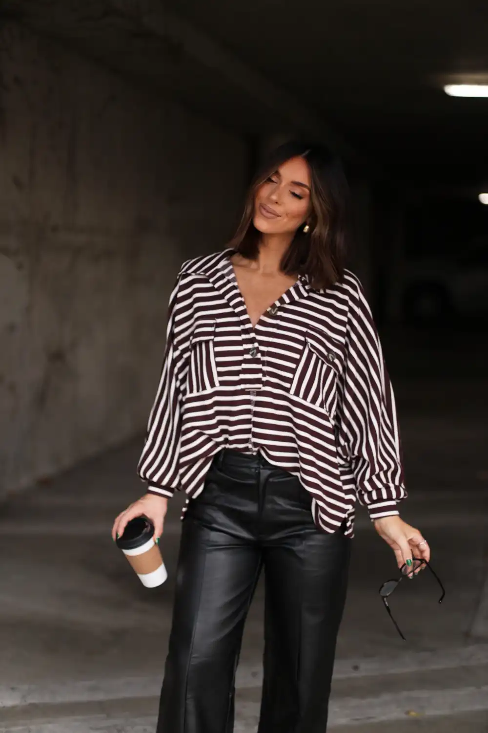 Autumn Ease Striped Top