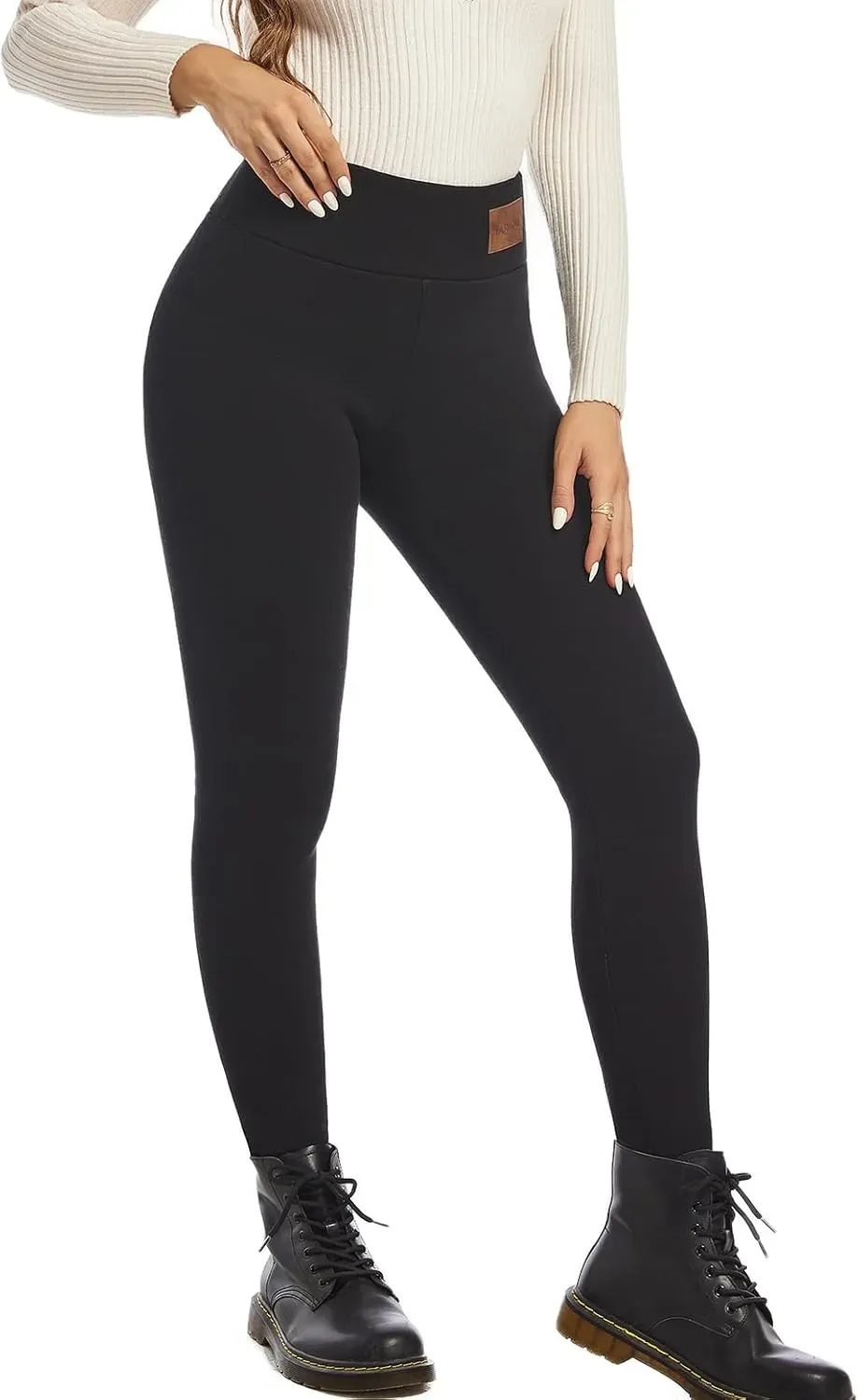 Women Winter Warm Thick Leggings Fleece Lined Stretchy Soft Thermal Sherpa Pants High Waist Tights