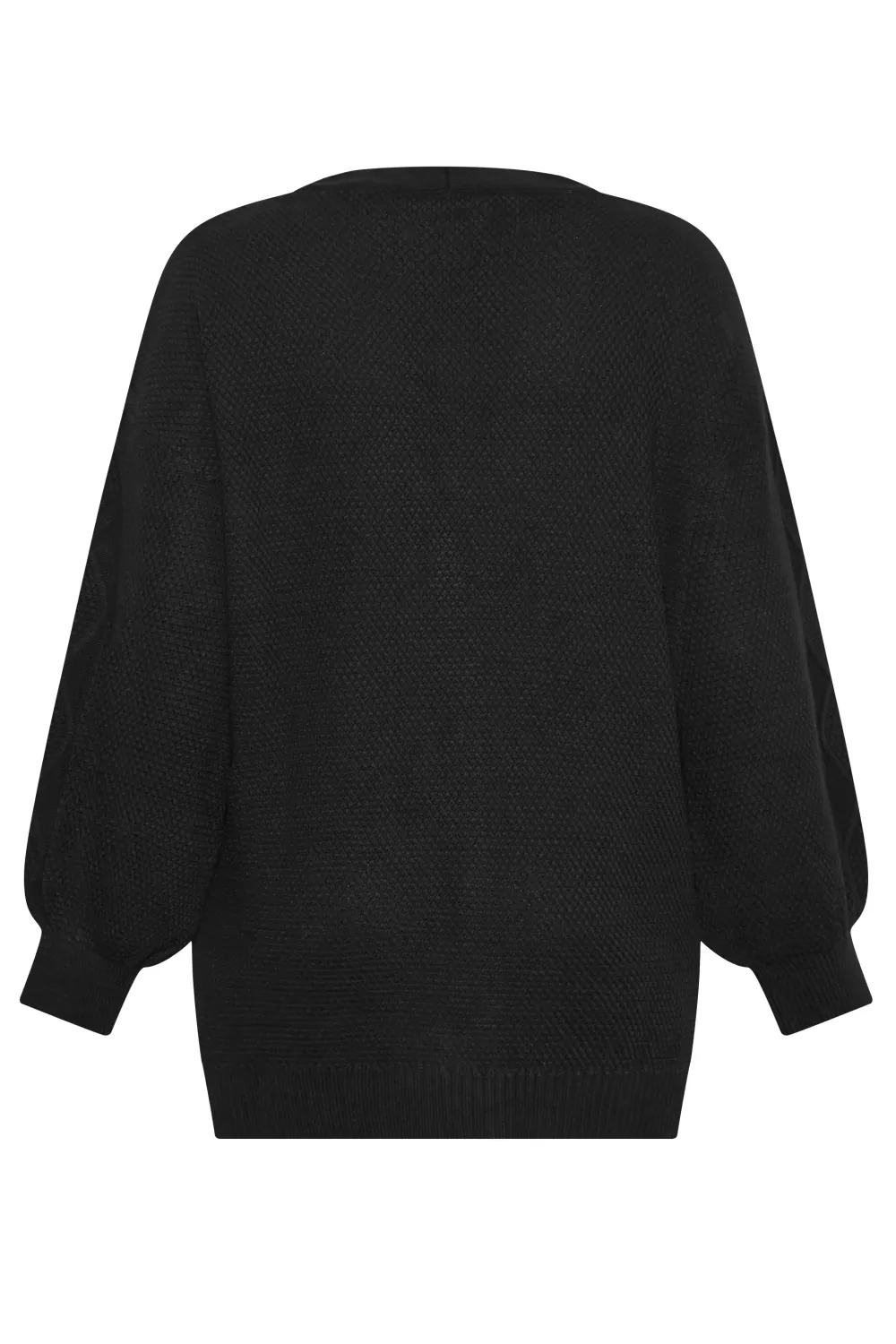 YOURS Curve Black Button Through Knitted Cardigan
