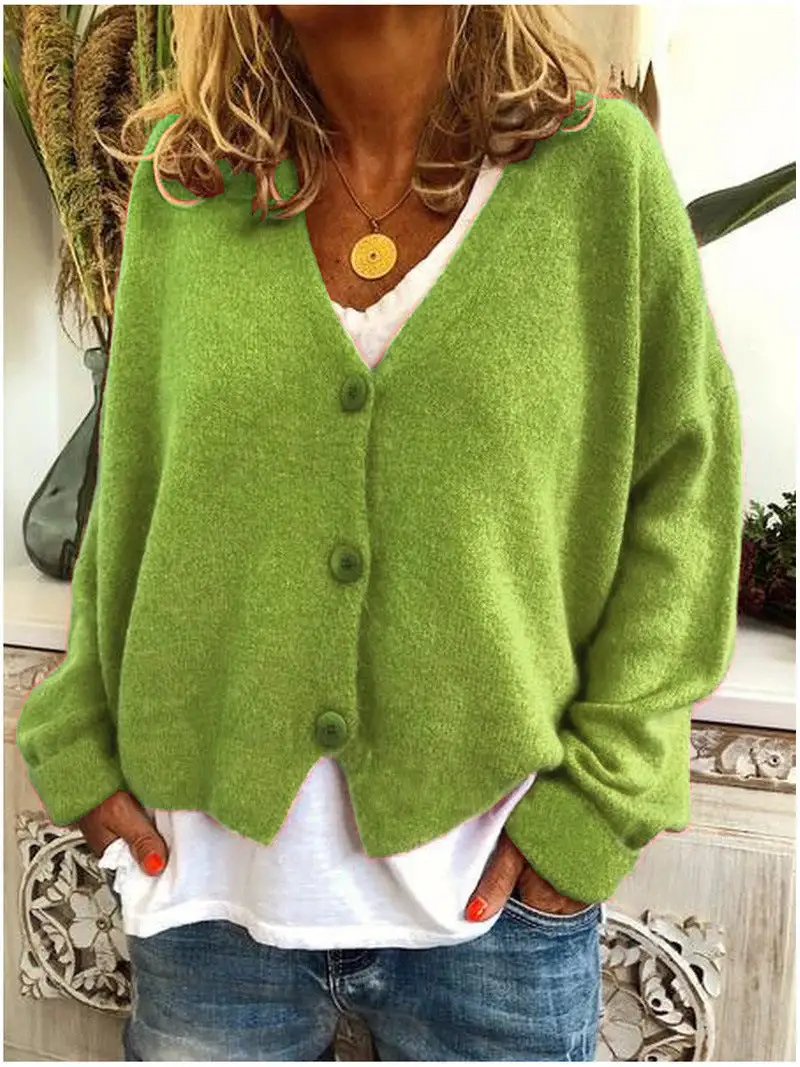 loose sweater knitted cardigan