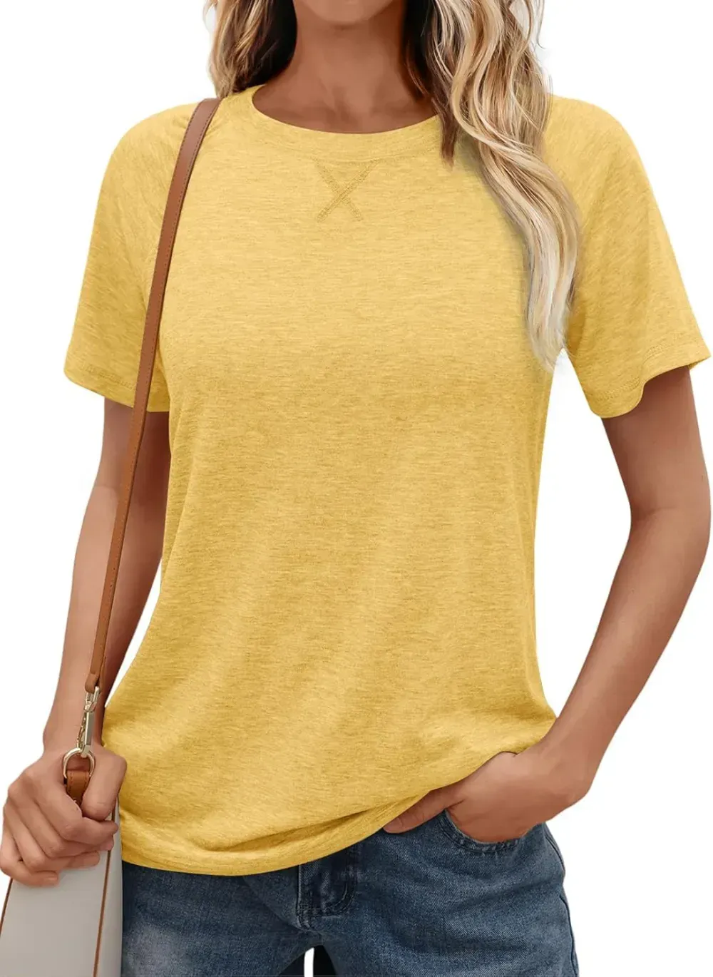 AUTOMET T Shirts Short Sleeve Crewneck Tees for Women Trendy Lightweight Soft Casual Summer Tops Clothes 2024