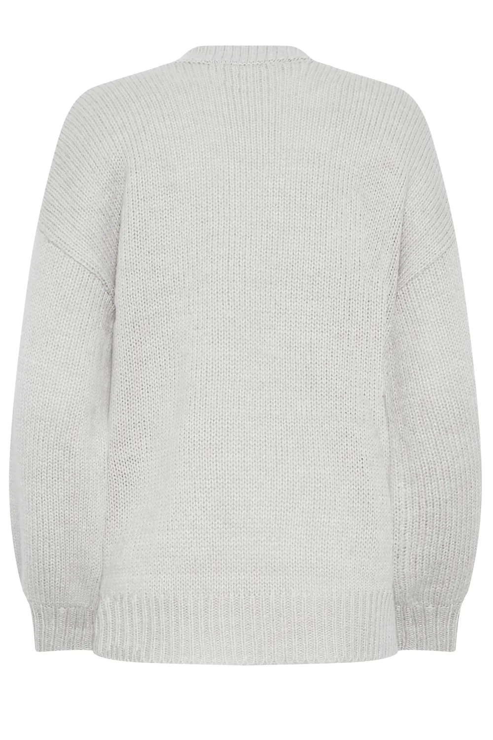 LTS Tall Grey Chunky Cable Knit Jumper