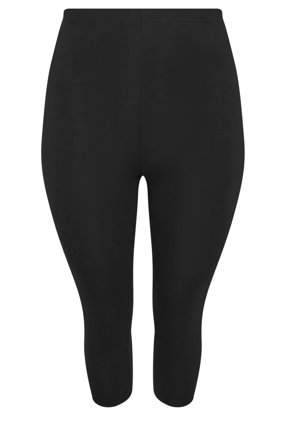 YOURS Curve 2 PACK Black & White Ditsy Floral Print Cropped Leggings