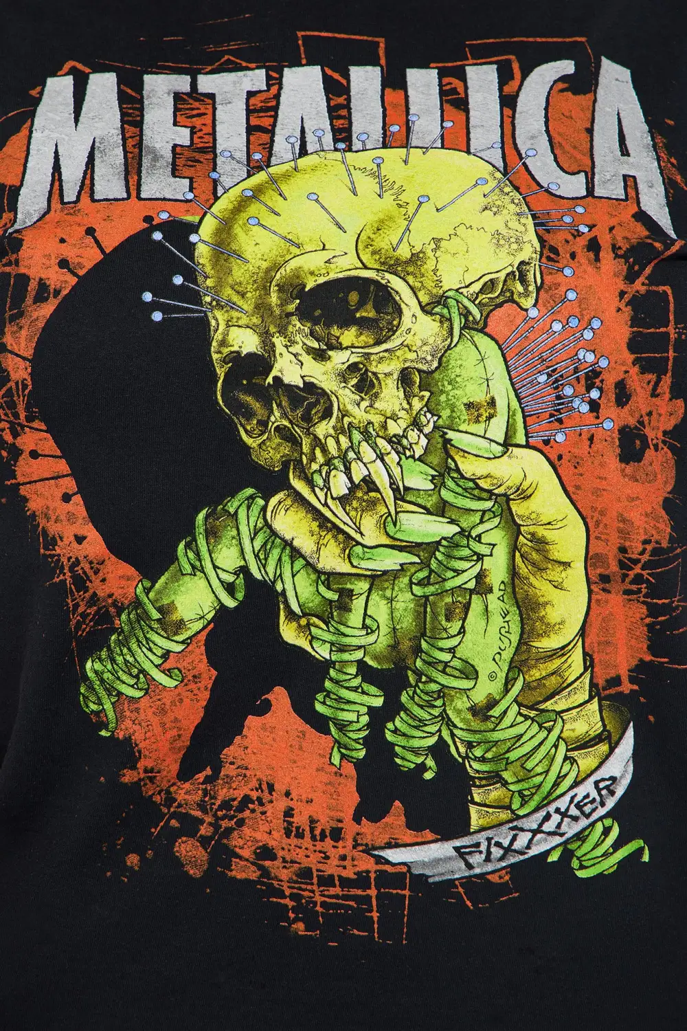 Metallica Biting Skull Graphic Tee - Black