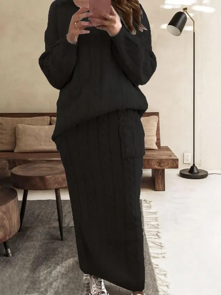Needle Sweater Suit Skirt