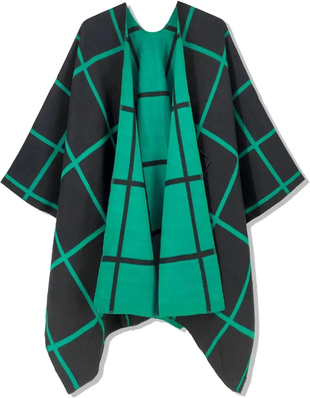 Women's Shawl Wrap Poncho Ruana Cape Open Front Cardigan Shawls for Fall Winter