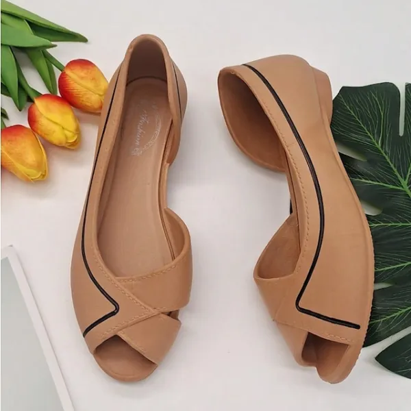 Women's Sandals Boho Bohemia Beach Daily Walking Summer Flat Heel Peep Toe Casual Comfort Minimalism EVA Loafer Striped Black White Brown