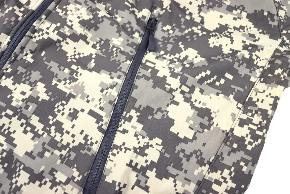 Men's Tactical Softshell Jacket Waterproof Fleece Hooded Hunting Coat