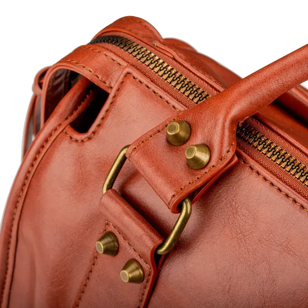 Cognac Italian Leather Bag  Italy Soft Leather Crossbdody Bag