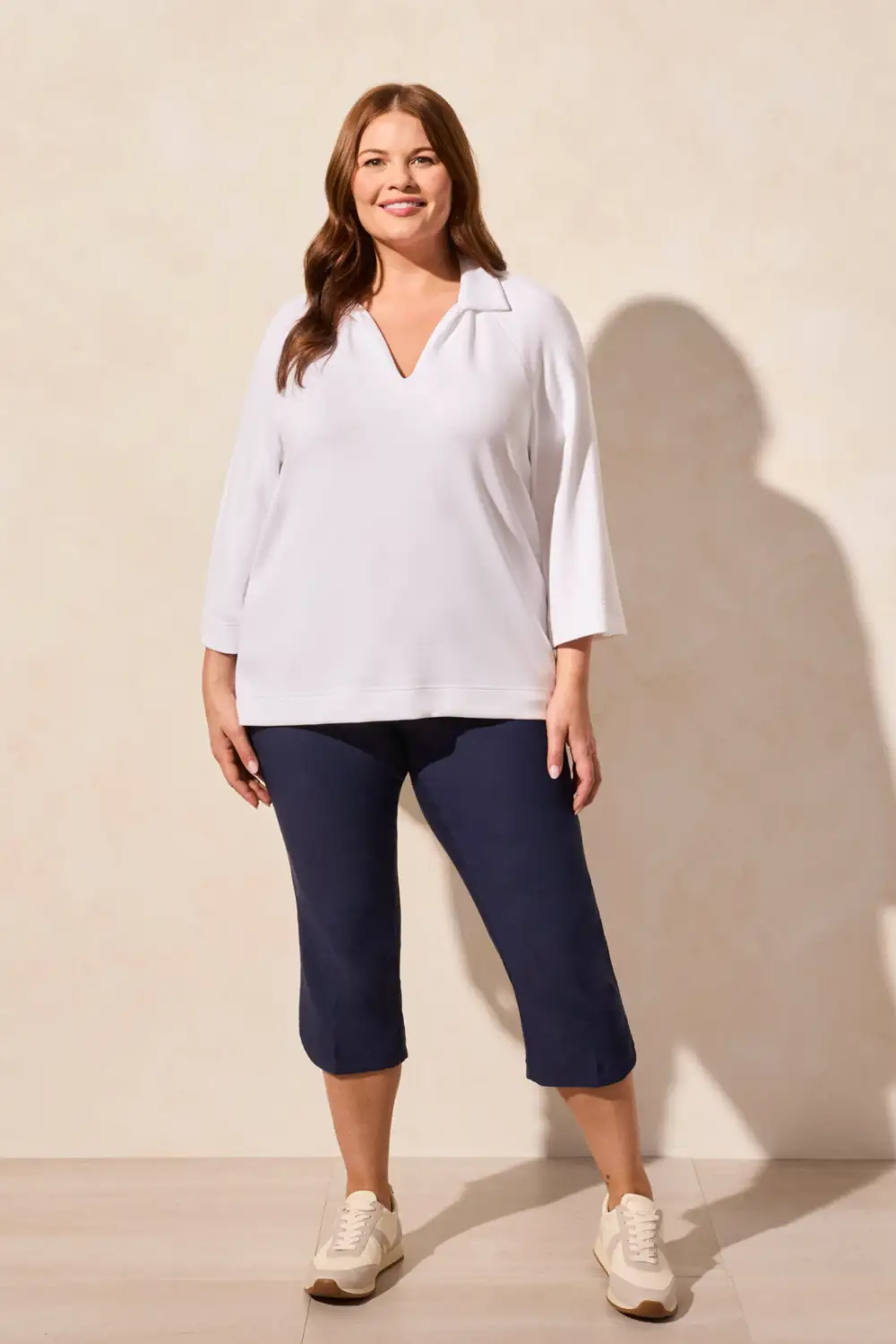 Techno Lux Johnny Collar Polo Top-White