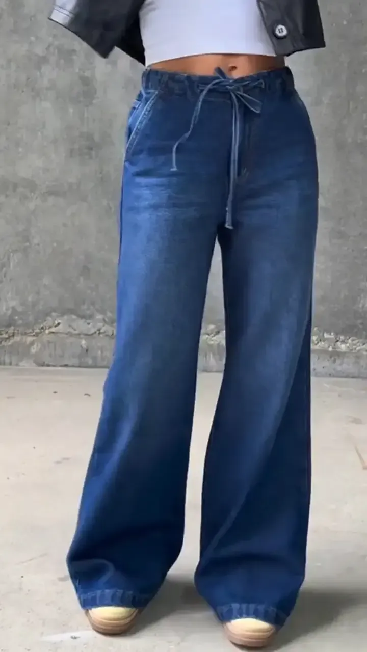 Women's Casual Wide-leg Jeans