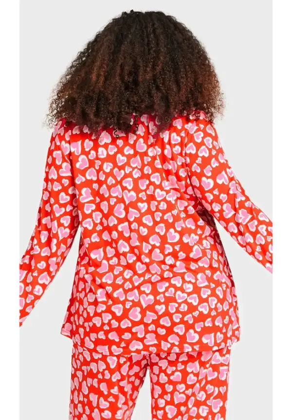 Button Heart Sleep Top