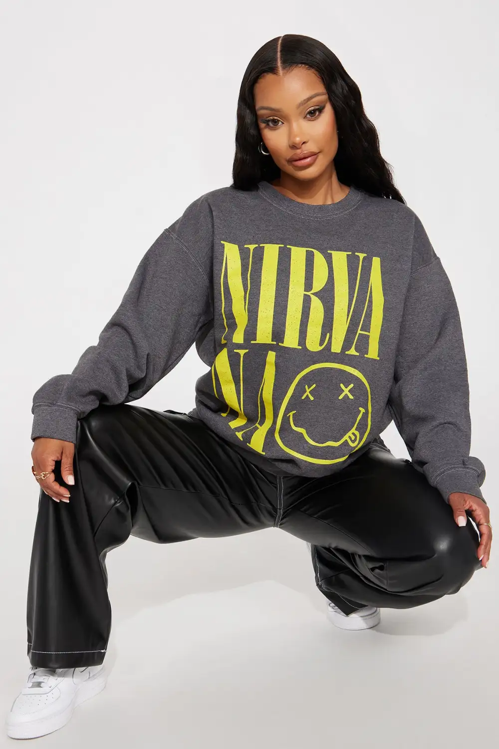 Lounge Act Nirvana Sweatshirt - Charcoal