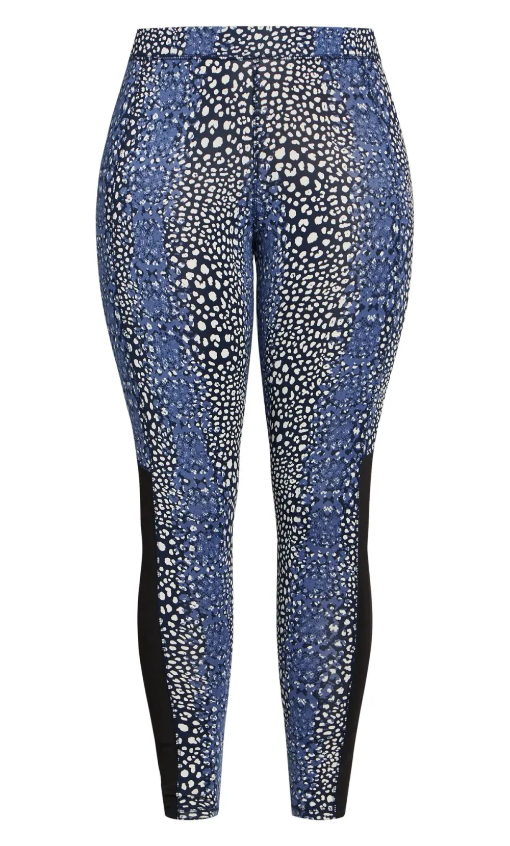 Evans Black & Blue Animal Print Active Legging