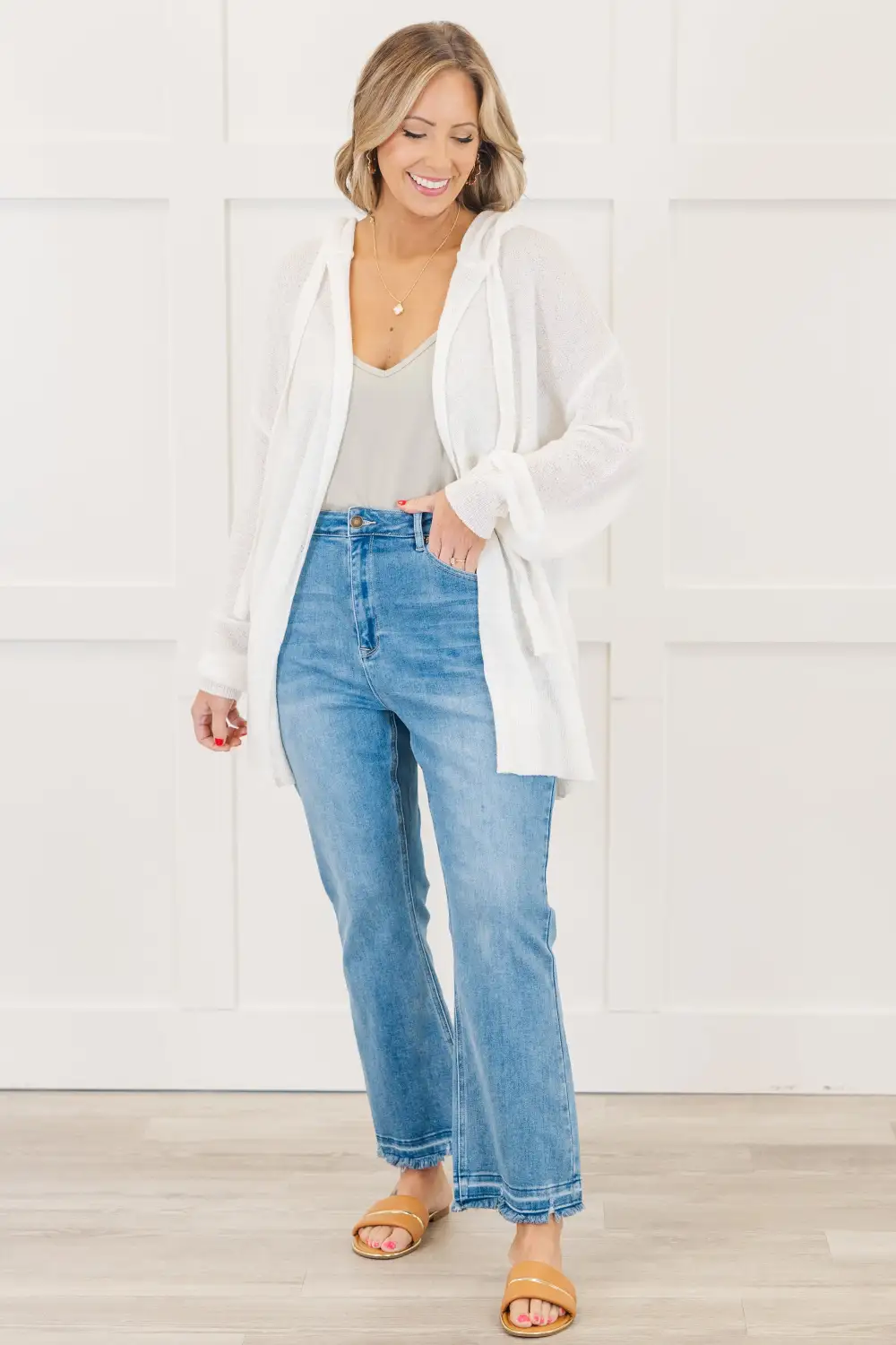 Chill With Me Cardigan, White