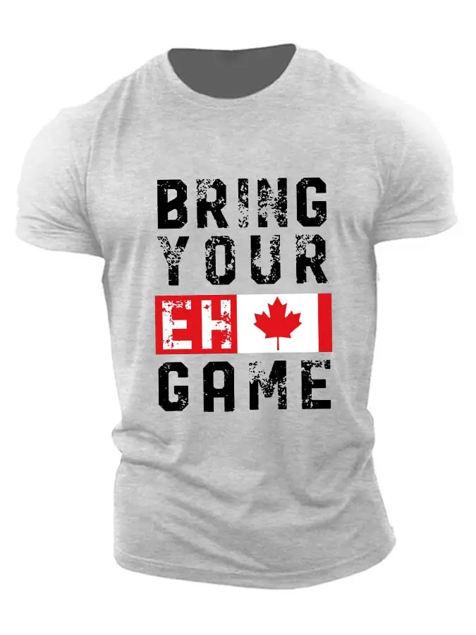 Men's Bring Your Eh Game Printed Loose Fit T-Shirt