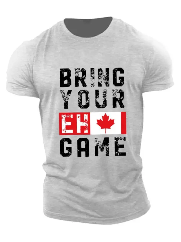 Men's Bring Your Eh Game Printed Loose Fit T-Shirt