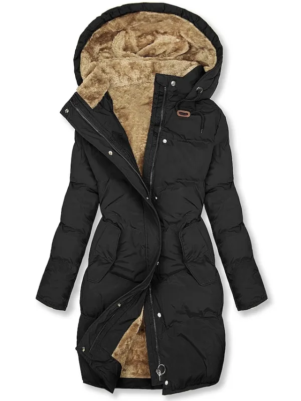 Women's Puffer Jacket Winter Windproof Jacket Winter Coat Comfortable Street Casual Daily Zipper Pocket Hoodie Casual Street Style Plain Regular Fit Outerwear Long Sleeve Winter Fall Green